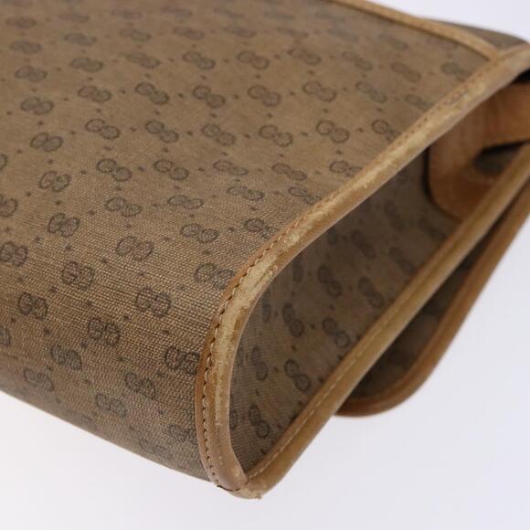 GUCCI Micro GG Supreme Shoulder Bag Pvc Beige Gold - Picture 12 of 16